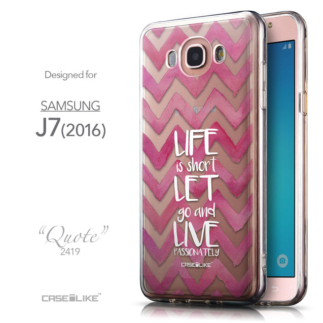 Front & Side View - CASEiLIKE Samsung Galaxy J7 (2016) back cover Quote 2419