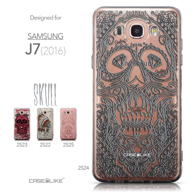 Collection - CASEiLIKE Samsung Galaxy J7 (2016) back cover Art of Skull 2524