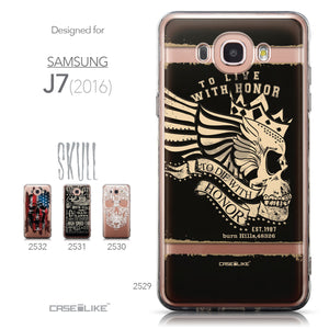 Collection - CASEiLIKE Samsung Galaxy J7 (2016) back cover Art of Skull 2529