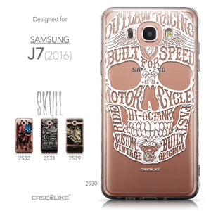 Collection - CASEiLIKE Samsung Galaxy J7 (2016) back cover Art of Skull 2530