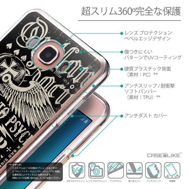 Details in Japanese - CASEiLIKE Samsung Galaxy J7 (2016) back cover Art of Skull 2531