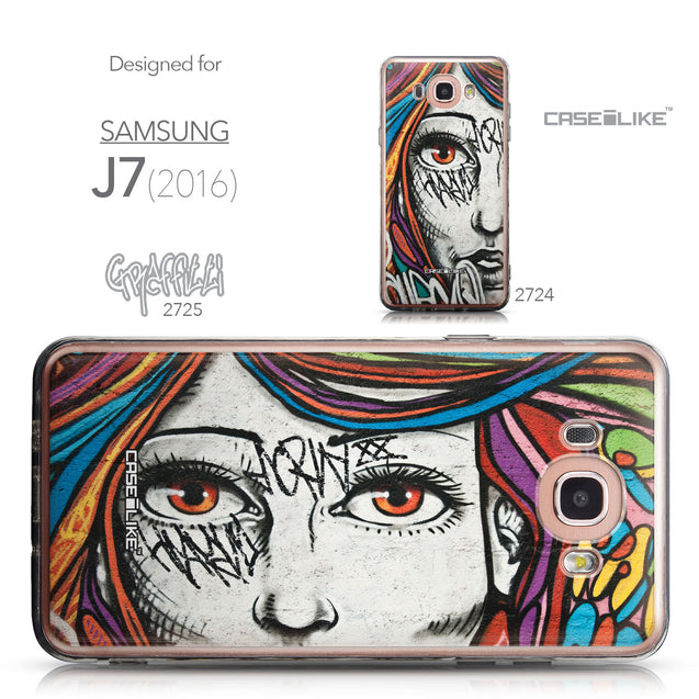 Collection - CASEiLIKE Samsung Galaxy J7 (2016) back cover Graffiti Girl 2725