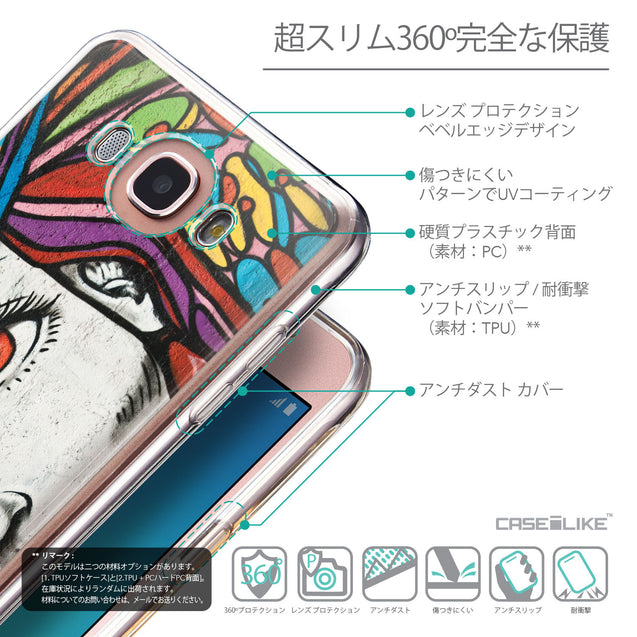 Details in Japanese - CASEiLIKE Samsung Galaxy J7 (2016) back cover Graffiti Girl 2725