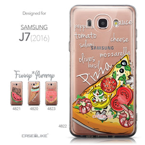 Collection - CASEiLIKE Samsung Galaxy J7 (2016) back cover Pizza 4822