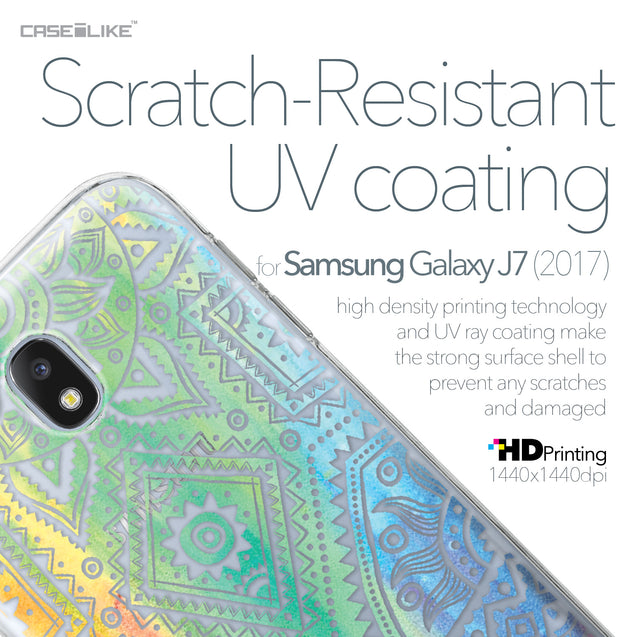 Samsung Galaxy J7 (2017) case Indian Line Art 2064 with UV-Coating Scratch-Resistant Case | CASEiLIKE.com