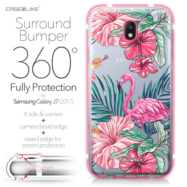 Samsung Galaxy J7 (2017) case Tropical Flamingo 2239 Bumper Case Protection | CASEiLIKE.com