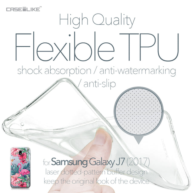 Samsung Galaxy J7 (2017) case Tropical Flamingo 2239 Soft Gel Silicone Case | CASEiLIKE.com