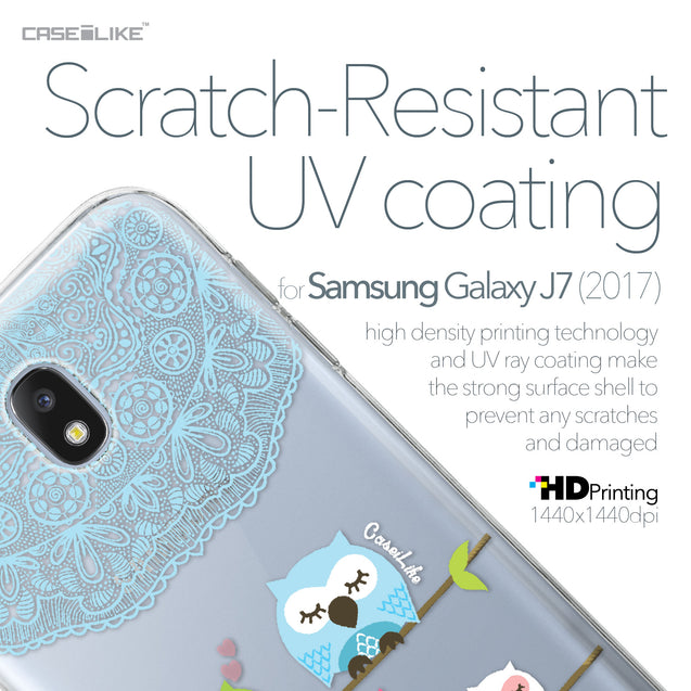 Samsung Galaxy J7 (2017) case Owl Graphic Design 3318 with UV-Coating Scratch-Resistant Case | CASEiLIKE.com