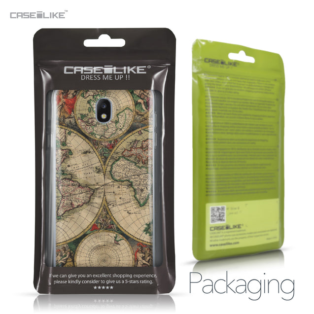 Samsung Galaxy J7 (2017) case World Map Vintage 4607 Retail Packaging | CASEiLIKE.com