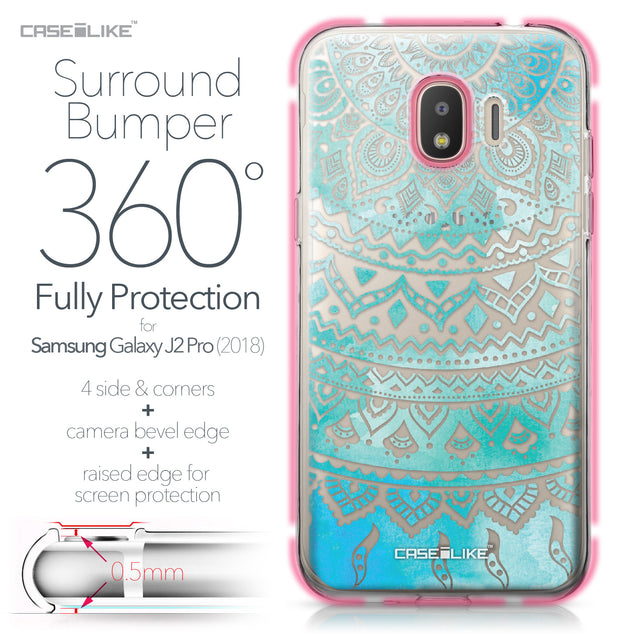 Samsung Galaxy J2 Pro (2018) case Indian Line Art 2066 Bumper Case Protection | CASEiLIKE.com