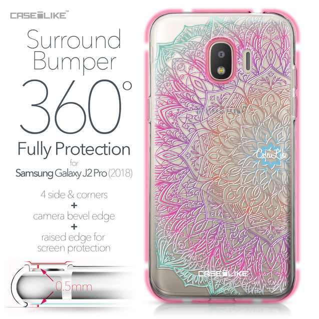 Samsung Galaxy J2 Pro (2018) case Mandala Art 2090 Bumper Case Protection | CASEiLIKE.com