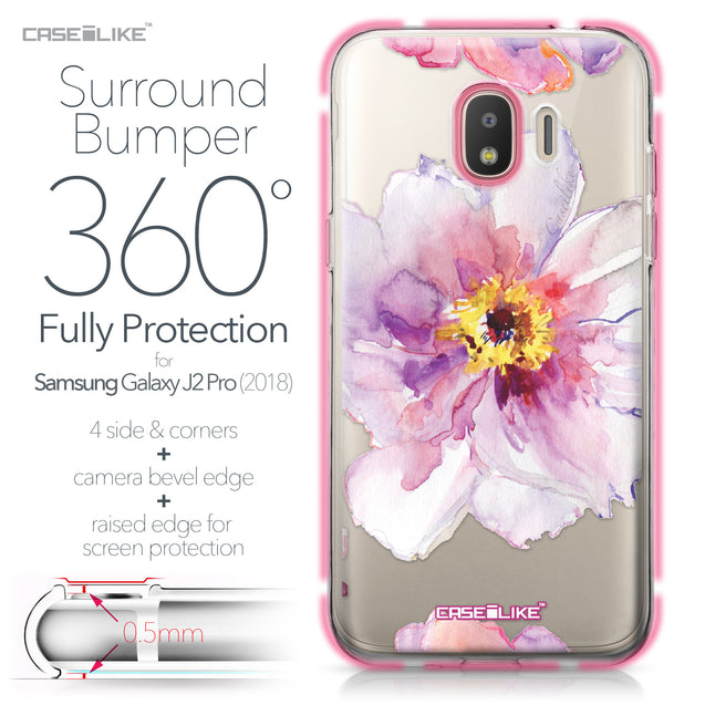 Samsung Galaxy J2 Pro (2018) case Watercolor Floral 2231 Bumper Case Protection | CASEiLIKE.com