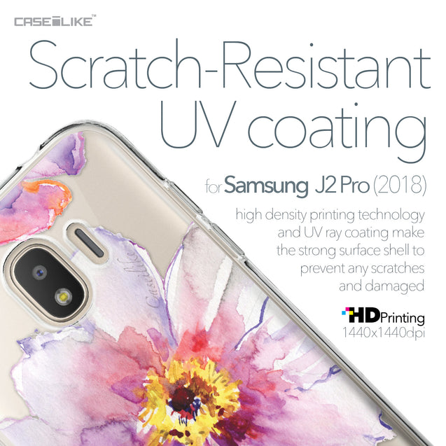 Samsung Galaxy J2 Pro (2018) case Watercolor Floral 2231 with UV-Coating Scratch-Resistant Case | CASEiLIKE.com
