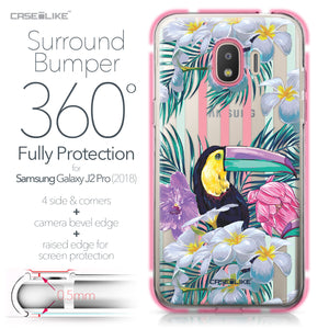 Samsung Galaxy J2 Pro (2018) case Tropical Floral 2240 Bumper Case Protection | CASEiLIKE.com