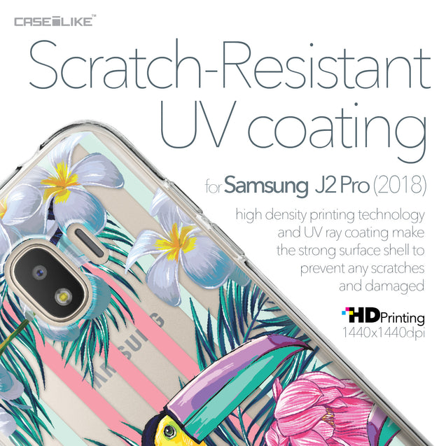 Samsung Galaxy J2 Pro (2018) case Tropical Floral 2240 with UV-Coating Scratch-Resistant Case | CASEiLIKE.com