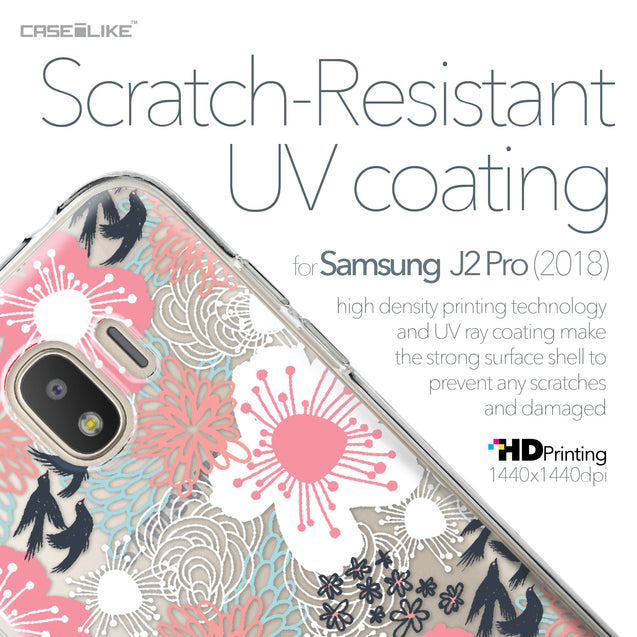 Samsung Galaxy J2 Pro (2018) case Japanese Floral 2255 with UV-Coating Scratch-Resistant Case | CASEiLIKE.com