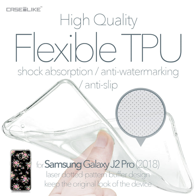 Samsung Galaxy J2 Pro (2018) case Floral Rose Classic 2261 Soft Gel Silicone Case | CASEiLIKE.com