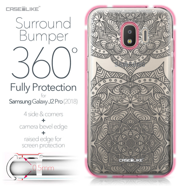 Samsung Galaxy J2 Pro (2018) case Mandala Art 2304 Bumper Case Protection | CASEiLIKE.com