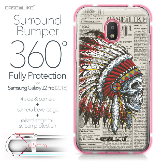 Samsung Galaxy J2 Pro (2018) case Art of Skull 2522 Bumper Case Protection | CASEiLIKE.com