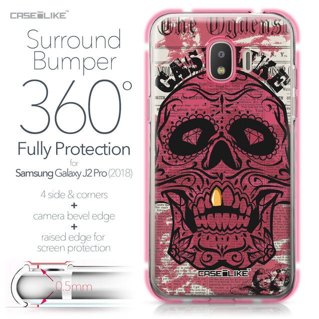 Samsung Galaxy J2 Pro (2018) case Art of Skull 2523 Bumper Case Protection | CASEiLIKE.com