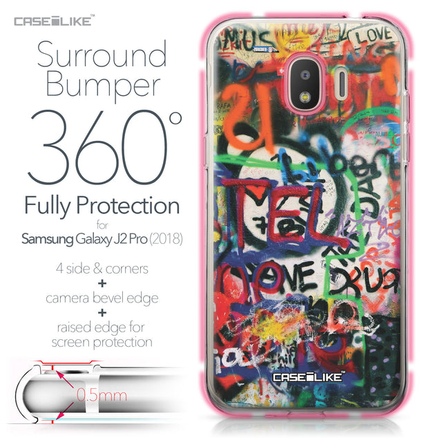 Samsung Galaxy J2 Pro (2018) case Graffiti 2721 Bumper Case Protection | CASEiLIKE.com