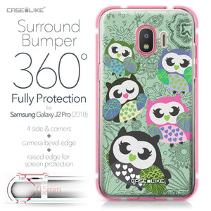 Samsung Galaxy J2 Pro (2018) case Owl Graphic Design 3313 Bumper Case Protection | CASEiLIKE.com