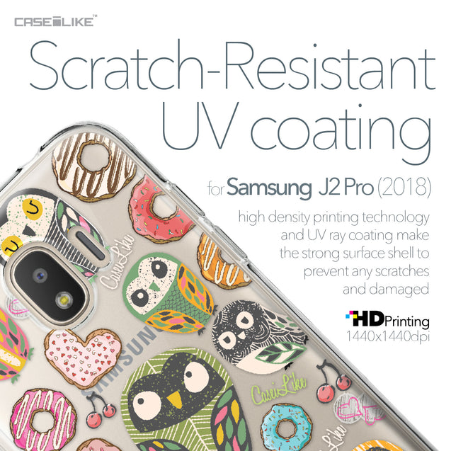 Samsung Galaxy J2 Pro (2018) case Owl Graphic Design 3315 with UV-Coating Scratch-Resistant Case | CASEiLIKE.com