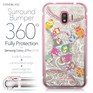 Samsung Galaxy J2 Pro (2018) case Owl Graphic Design 3316 Bumper Case Protection | CASEiLIKE.com
