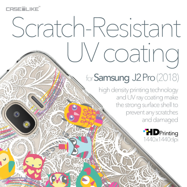 Samsung Galaxy J2 Pro (2018) case Owl Graphic Design 3316 with UV-Coating Scratch-Resistant Case | CASEiLIKE.com