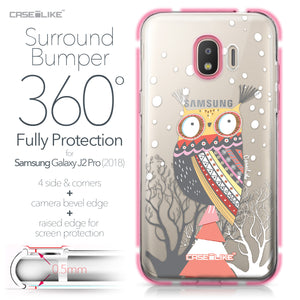 Samsung Galaxy J2 Pro (2018) case Owl Graphic Design 3317 Bumper Case Protection | CASEiLIKE.com
