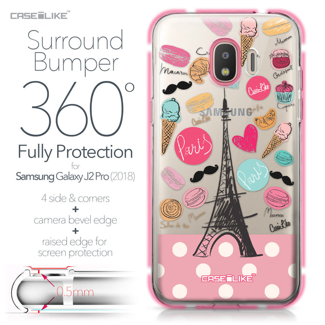 Samsung Galaxy J2 Pro (2018) case Paris Holiday 3904 Bumper Case Protection | CASEiLIKE.com