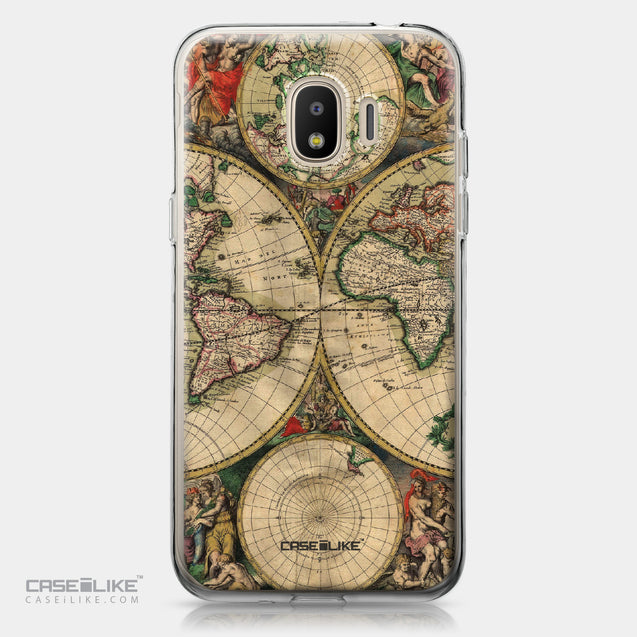 Samsung Galaxy J2 Pro (2018) case World Map Vintage 4607 | CASEiLIKE.com