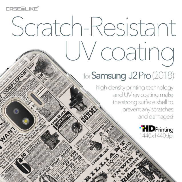 Samsung Galaxy J2 Pro (2018) case Vintage Newspaper Advertising 4818 with UV-Coating Scratch-Resistant Case | CASEiLIKE.com