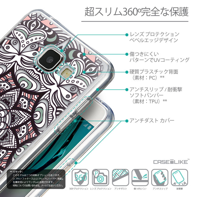 Details in Japanese - CASEiLIKE Samsung Galaxy A5 (2016) back cover Mandala Art 2095
