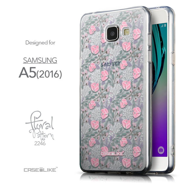 Front & Side View - CASEiLIKE Samsung Galaxy A5 (2016) back cover Flowers Herbs 2246