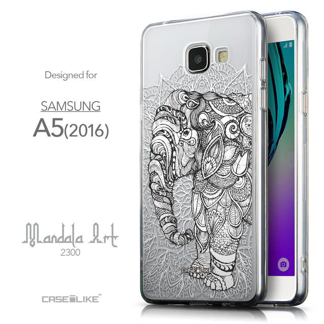 Front & Side View - CASEiLIKE Samsung Galaxy A5 (2016) back cover Mandala Art 2300