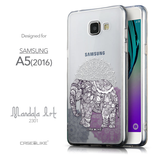 Front & Side View - CASEiLIKE Samsung Galaxy A5 (2016) back cover Mandala Art 2301