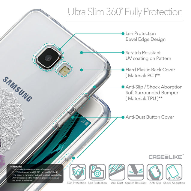 Details in English - CASEiLIKE Samsung Galaxy A5 (2016) back cover Mandala Art 2301