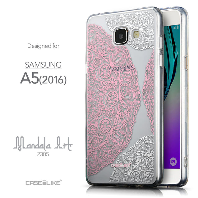 Front & Side View - CASEiLIKE Samsung Galaxy A5 (2016) back cover Mandala Art 2305