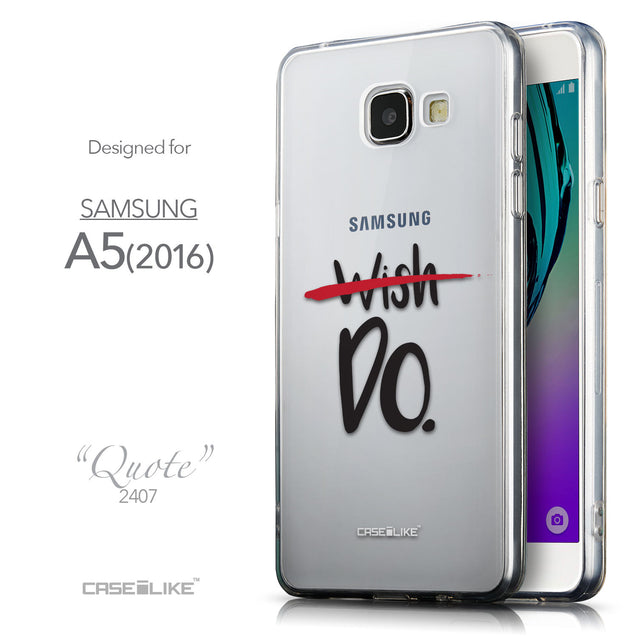 Front & Side View - CASEiLIKE Samsung Galaxy A5 (2016) back cover Quote 2407