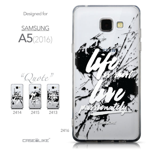 Collection - CASEiLIKE Samsung Galaxy A5 (2016) back cover Quote 2416