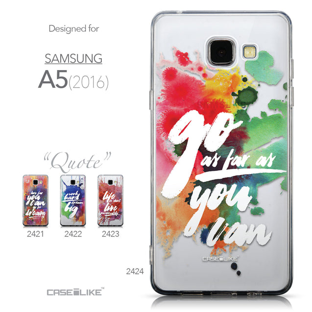 Collection - CASEiLIKE Samsung Galaxy A5 (2016) back cover Quote 2424