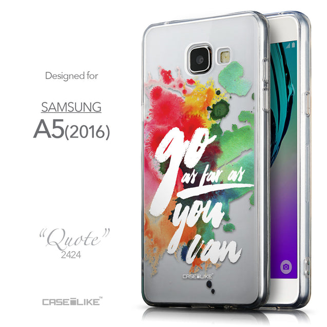 Front & Side View - CASEiLIKE Samsung Galaxy A5 (2016) back cover Quote 2424