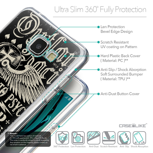 Details in English - CASEiLIKE Samsung Galaxy A5 (2016) back cover Art of Skull 2531