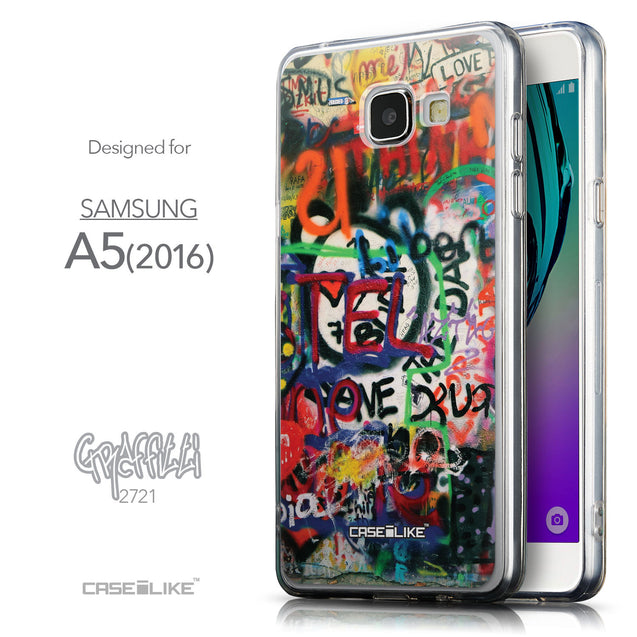 Front & Side View - CASEiLIKE Samsung Galaxy A5 (2016) back cover Graffiti 2721