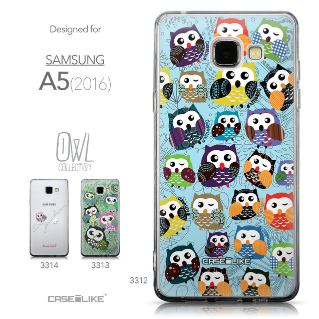 Collection - CASEiLIKE Samsung Galaxy A5 (2016) back cover Owl Graphic Design 3312
