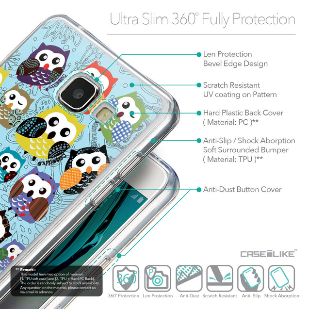 Details in English - CASEiLIKE Samsung Galaxy A5 (2016) back cover Owl Graphic Design 3312