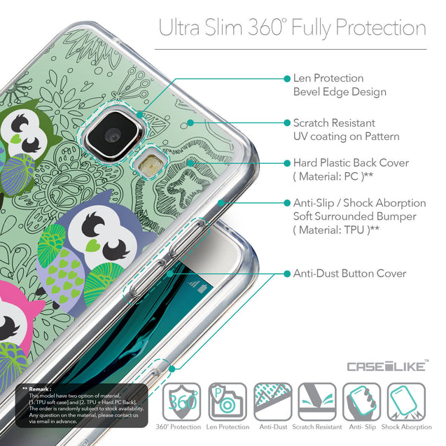 Details in English - CASEiLIKE Samsung Galaxy A5 (2016) back cover Owl Graphic Design 3313
