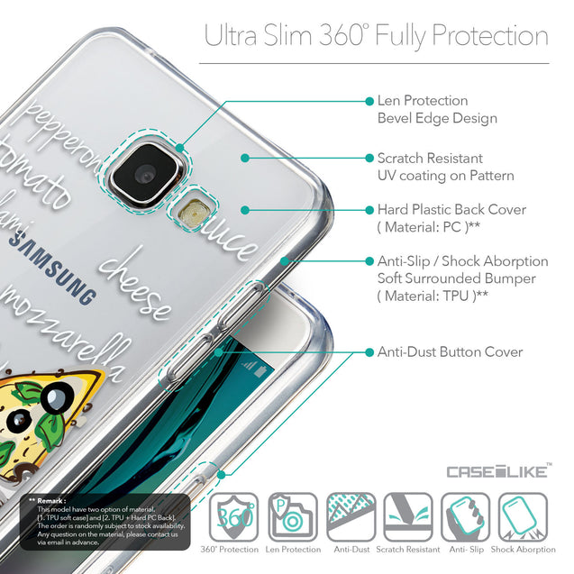 Details in English - CASEiLIKE Samsung Galaxy A5 (2016) back cover Pizza 4822