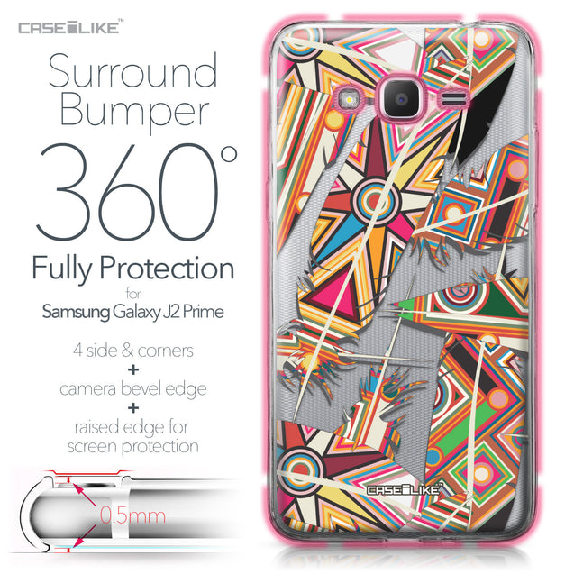Samsung Galaxy J2 Prime case Indian Tribal Theme Pattern 2054 Bumper Case Protection | CASEiLIKE.com